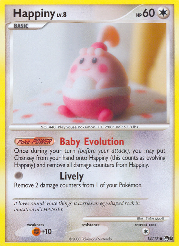 Happiny 14/17 Common | POP Series 8 | Pokemon Card