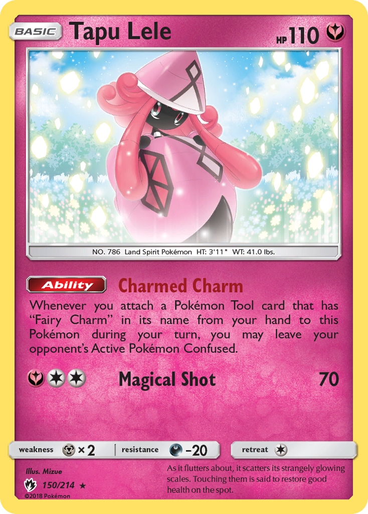 Tapu Lele 150/214 Rare Holo | Lost Thunder | Pokemon Card