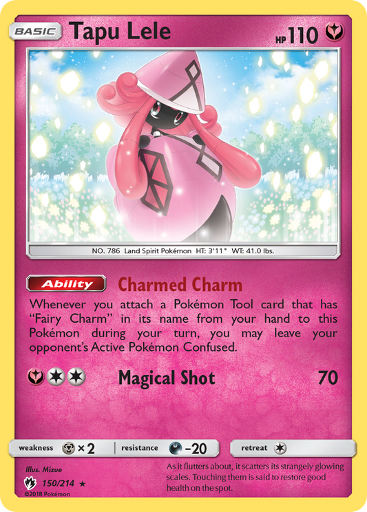 Tapu Lele 150/214 Rare Holo | Lost Thunder | Pokemon Card