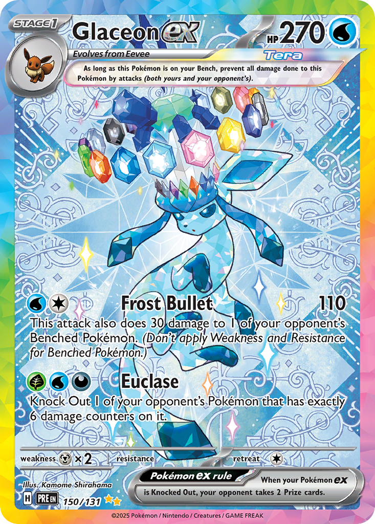 Glaceon ex 150/131 Special Illustration Rare | Prismatic Evolutions | Pokemon Card