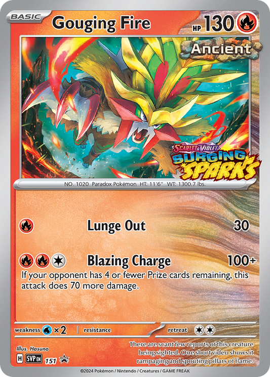 Gouging Fire #151 Promo | Scarlet & Violet Black Star Promos | Pokemon Card