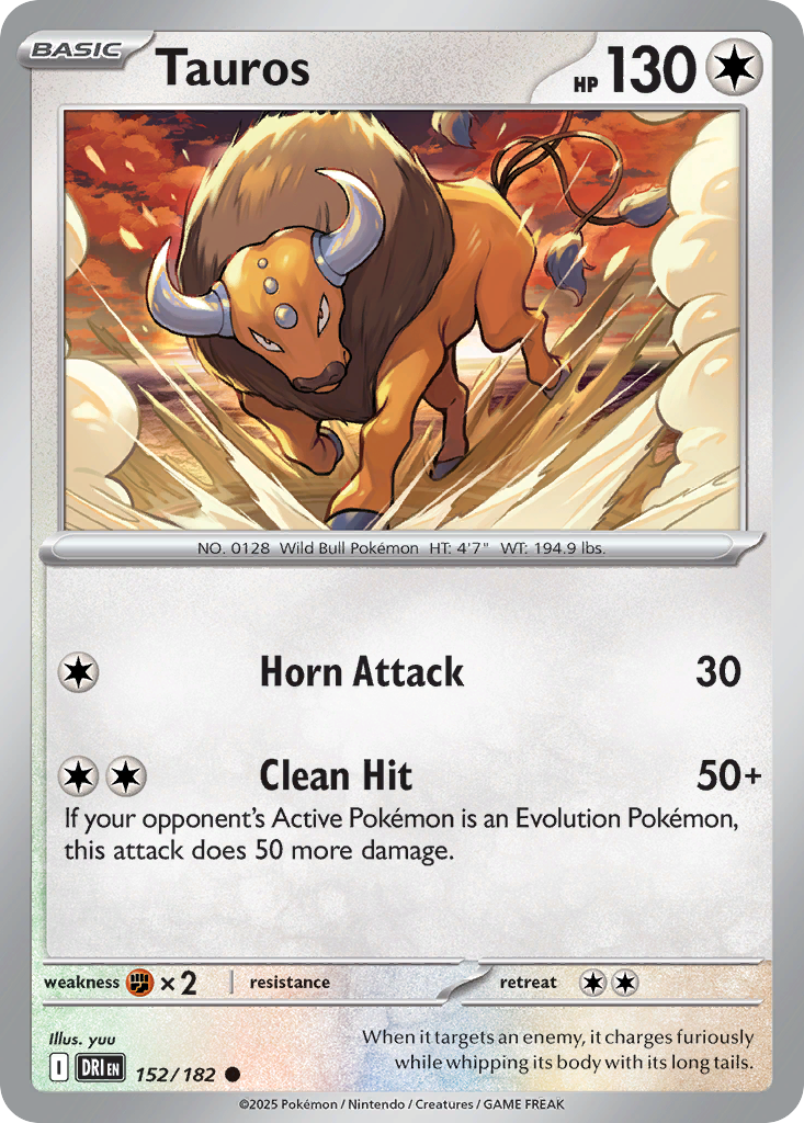 Tauros 152/182 Common | Destined Rivals | Pokemon Card