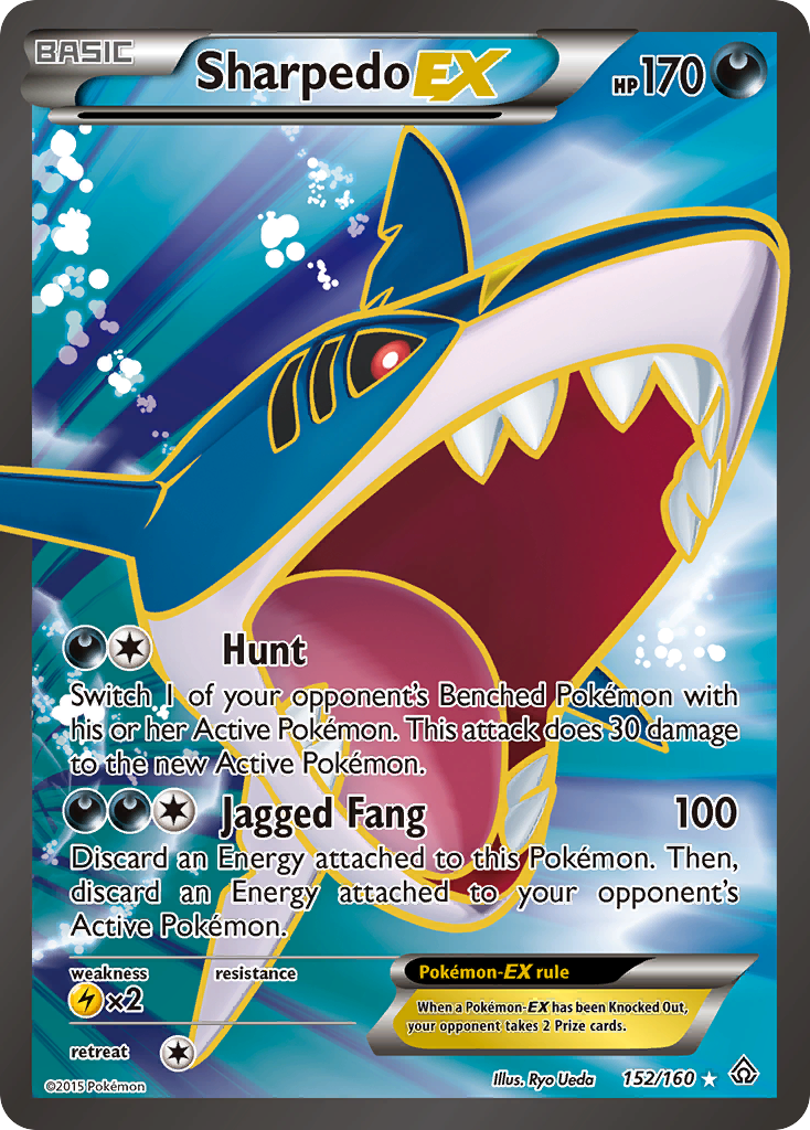Sharpedo-EX 152/160 Rare Ultra | Primal Clash | Pokemon Card