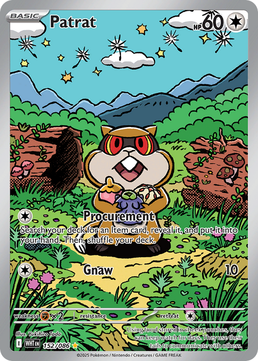 Patrat 152/86 Illustration Rare | White Flare | Pokemon Card