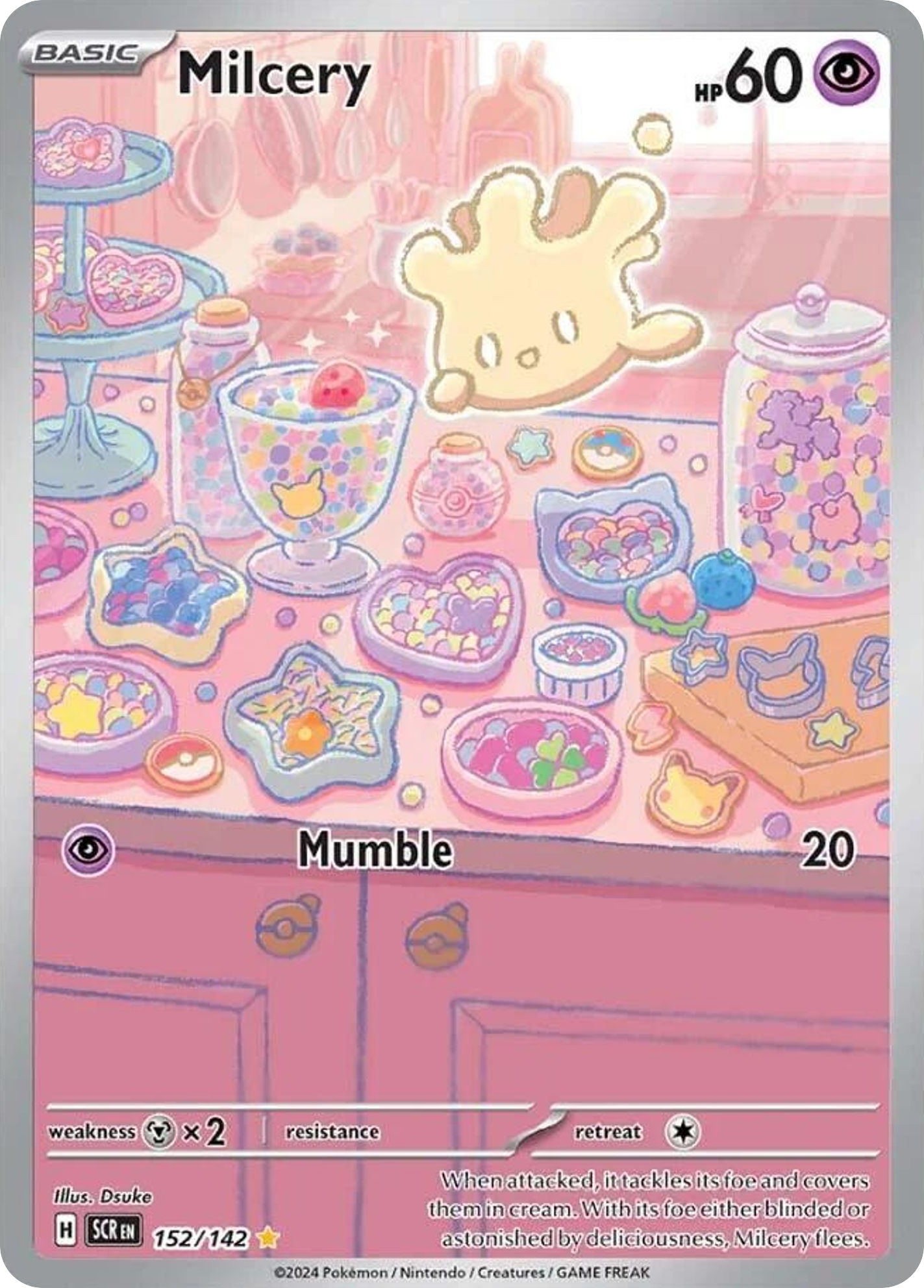 Milcery 152/142 Illustration Rare | Stellar Crown | Pokemon Card