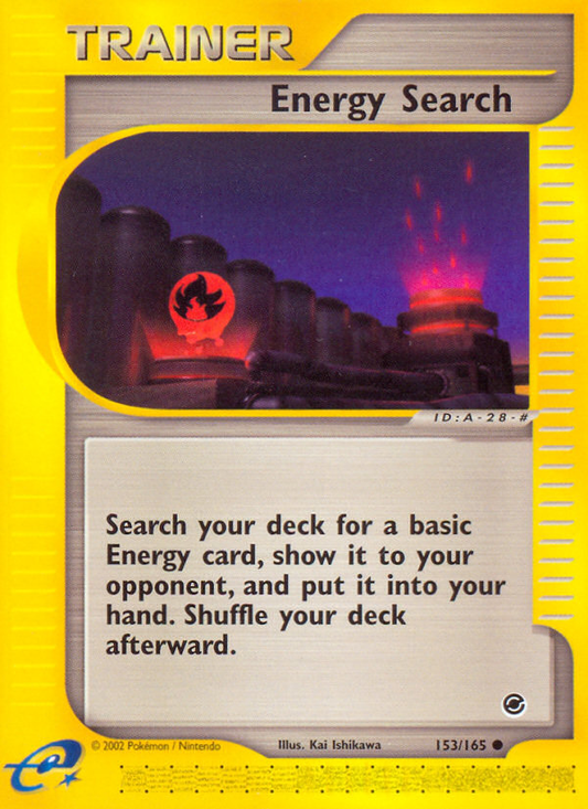 Energy Search 153/165 Common | Expedition Base Set | Pokemon Card