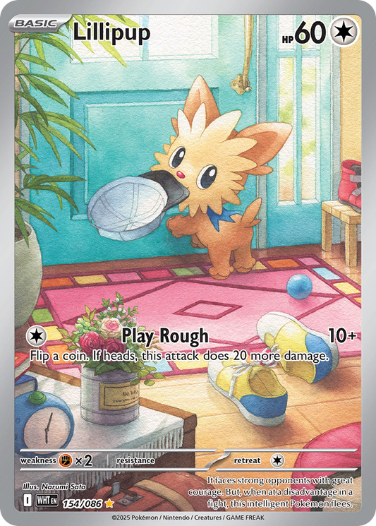 Lillipup 154/86 Illustration Rare | White Flare | Pokemon Card