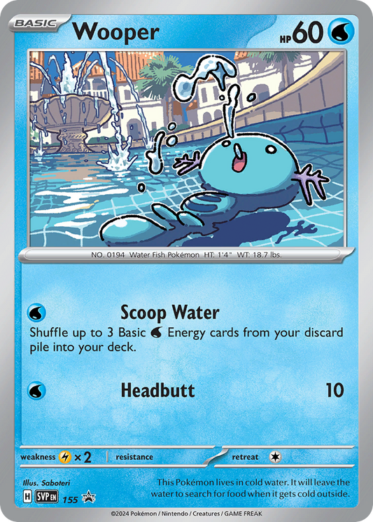 Wooper #155 Promo | Scarlet & Violet Black Star Promos | Pokemon Card