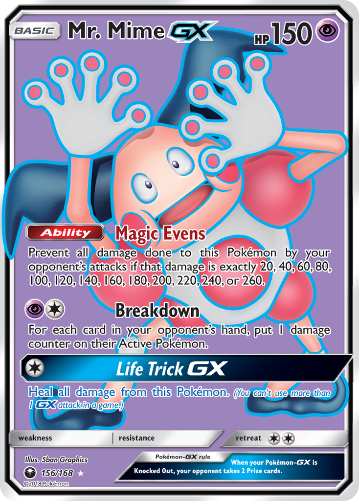 Mr. Mime-GX 156/168 Rare Ultra | Celestial Storm | Pokemon Card