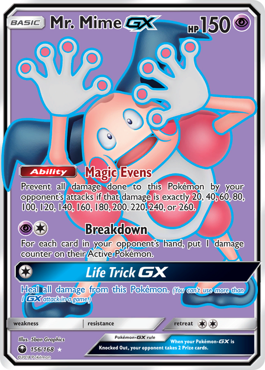 Mr. Mime-GX 156/168 Rare Ultra | Celestial Storm | Pokemon Card