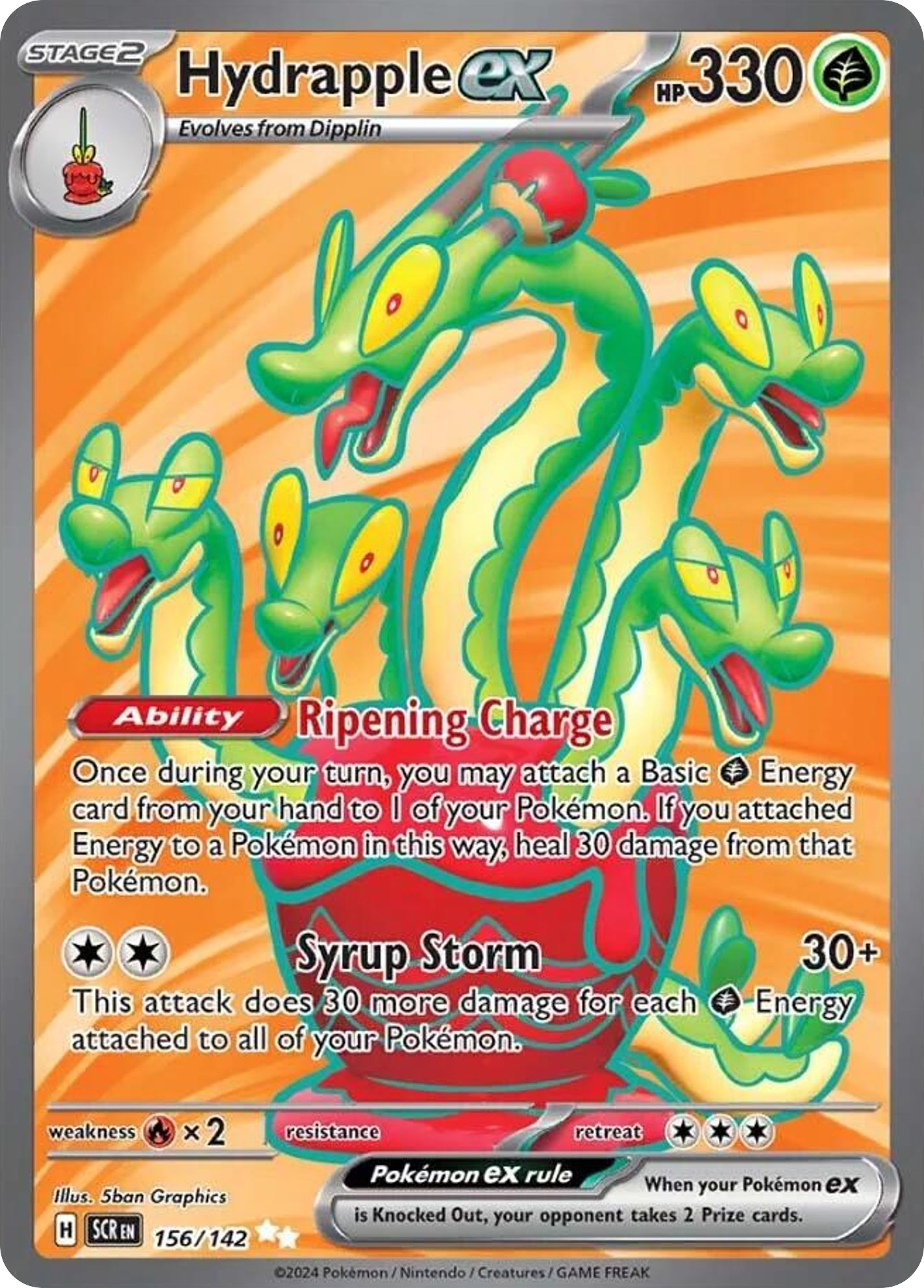 Hydrapple ex 156/142 Ultra Rare | Stellar Crown | Pokemon Card