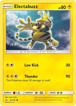 Electabuzz 43/156 Reverse Holo | Ultra Prism | Pokemon Card