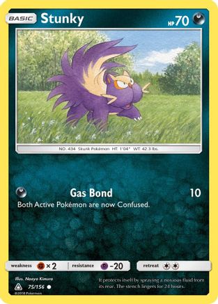 Stunky 75/156 Reverse Holo | Ultra Prism | Pokemon Card