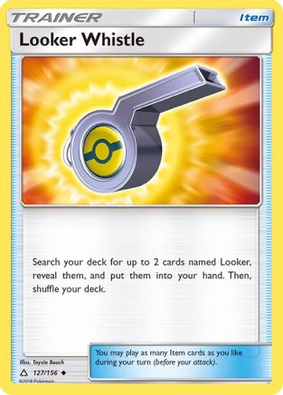 Looker Whistle 127/156 Reverse Holo | Ultra Prism | Pokemon Card