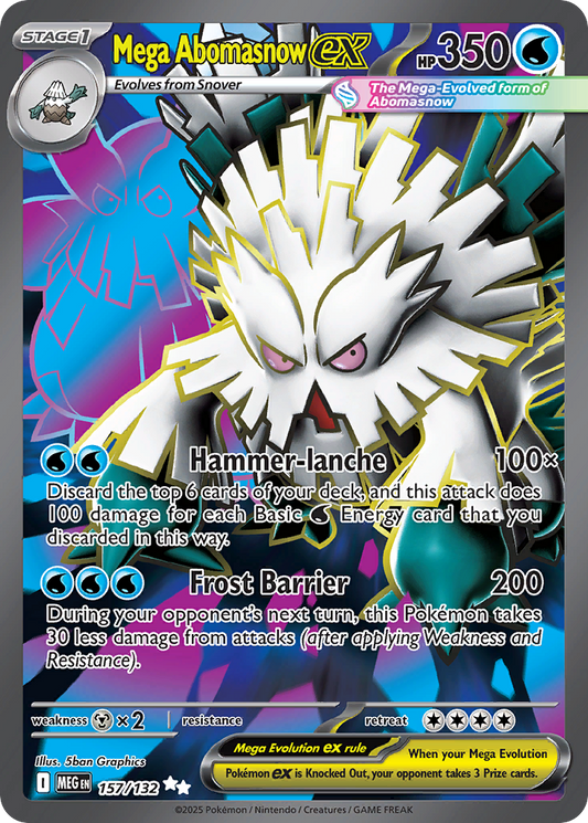 Mega Abomasnow ex 157/132 Ultra Rare | Mega Evolution | Pokemon Card