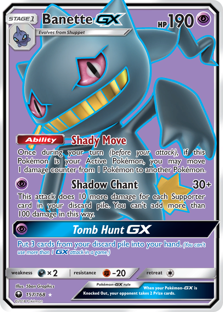 Banette-GX 157/168 Rare Ultra | Celestial Storm | Pokemon Card