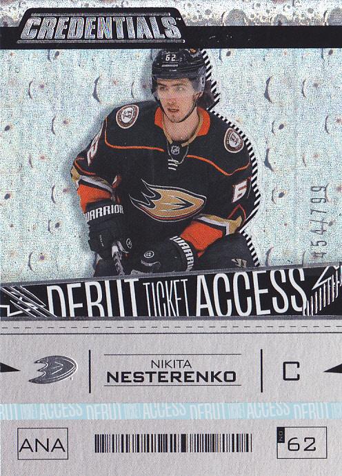 Nikita Nesterenko #158 Anaheim Ducks | 2023-24 Upper Deck Credentials | NHL Trading Card