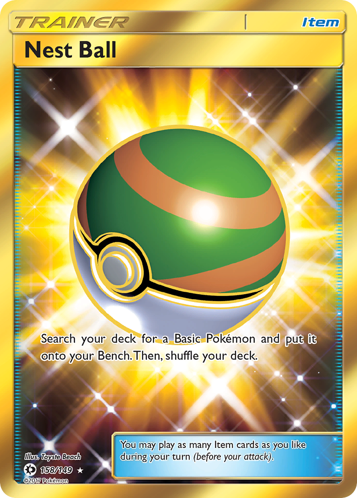 Nest Ball 158/149 Rare Secret | Sun & Moon | Pokemon Card