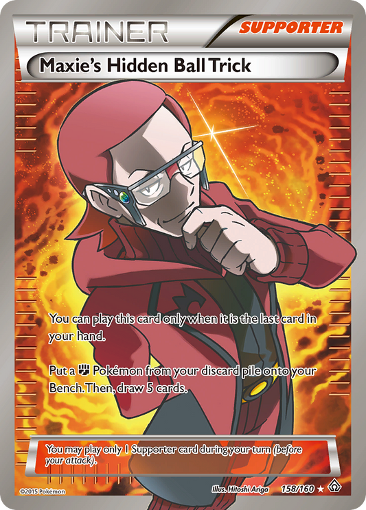 Maxie's Hidden Ball Trick 158/160 Rare Ultra | Primal Clash | Pokemon Card