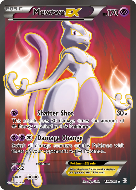 Mewtwo-EX 158/162 Rare Ultra | BREAKthrough | Pokemon Card