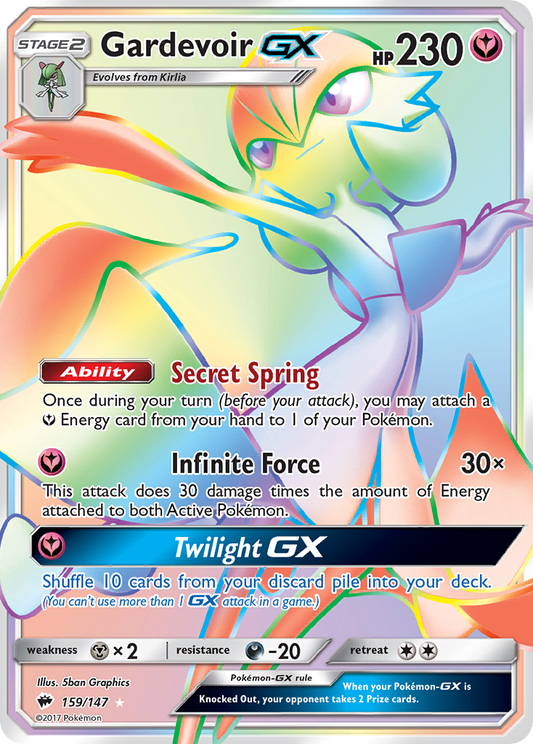 Gardevoir-GX 159/147 Rare Rainbow | Burning Shadows | Pokemon Card