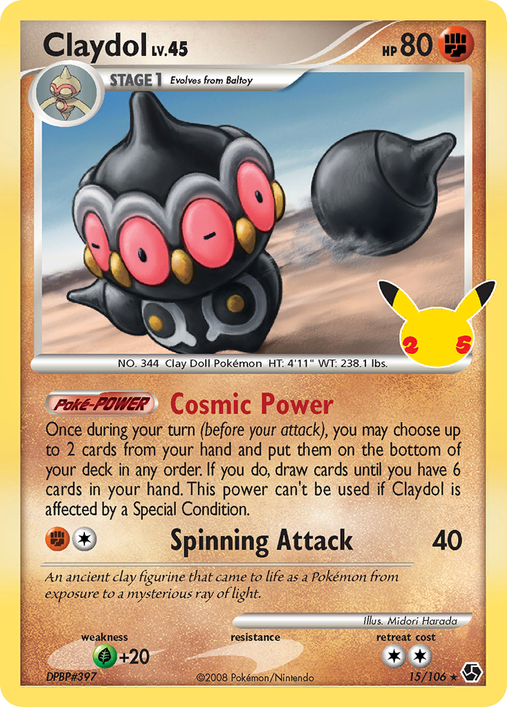 Claydol 15/25 Classic Collection | Celebrations: Classic Collection | Pokemon Card