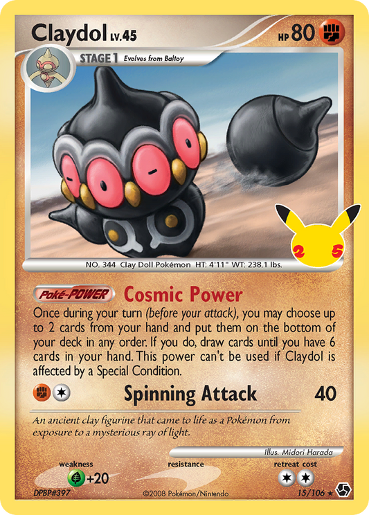 Claydol 15/25 Classic Collection | Celebrations: Classic Collection | Pokemon Card
