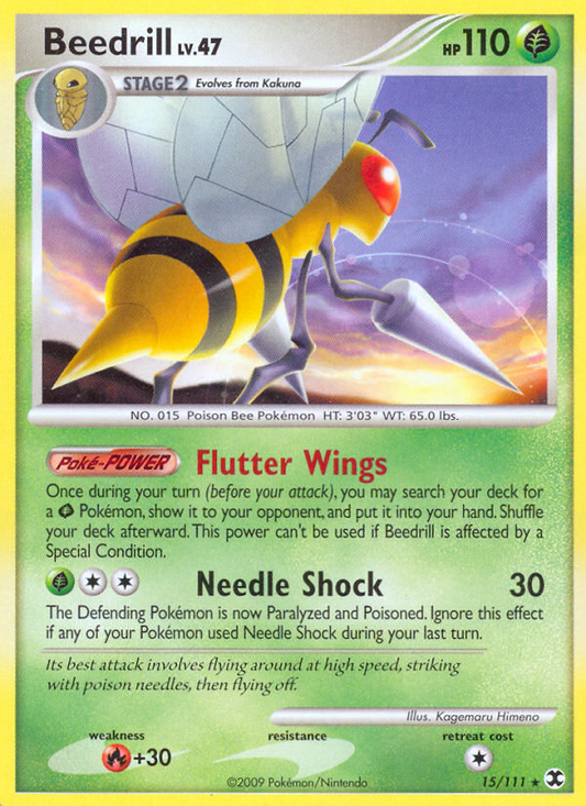 Beedrill 15/111 Rare | Rising Rivals | Pokemon Card