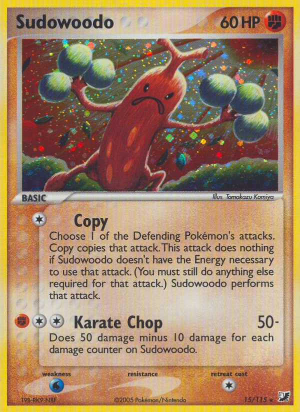 Sudowoodo 15/115 Rare Holo | Unseen Forces | Pokemon Card