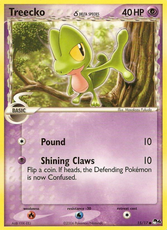 Treecko δ 15/17 Common | POP Series 4 | Pokemon Card