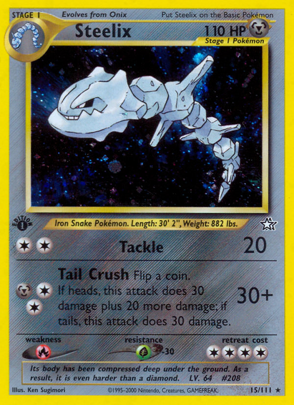 Steelix 15/111 Rare Holo | Neo Genesis | Pokemon Card