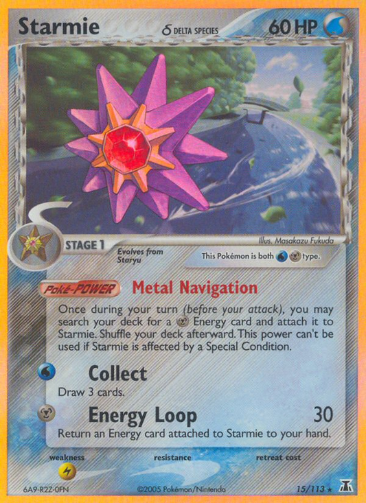 Starmie δ 15/113 Rare Holo | Delta Species | Pokemon Card