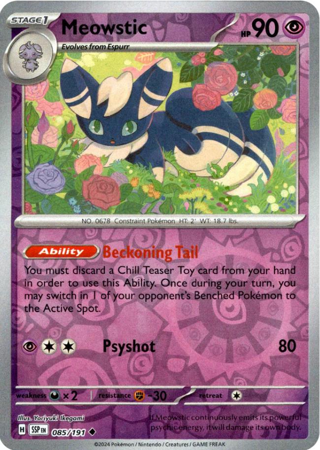 Meowstic 85/191 Reverse Holo | Surging Sparks | Pokemon Card