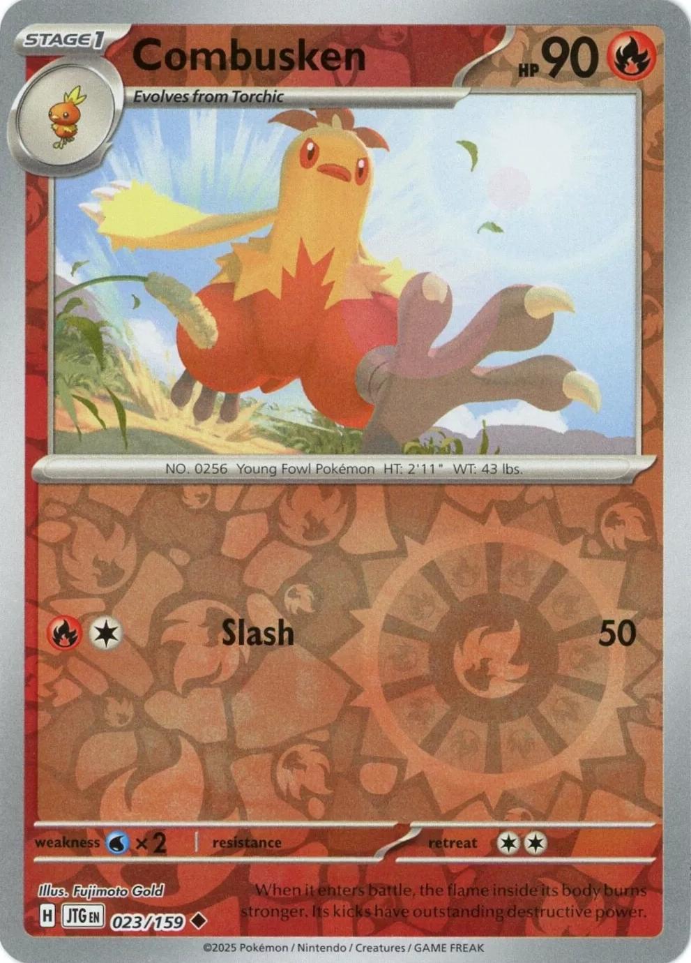 Combusken 23/159 Reverse Holo | Journey Together | Pokemon Card