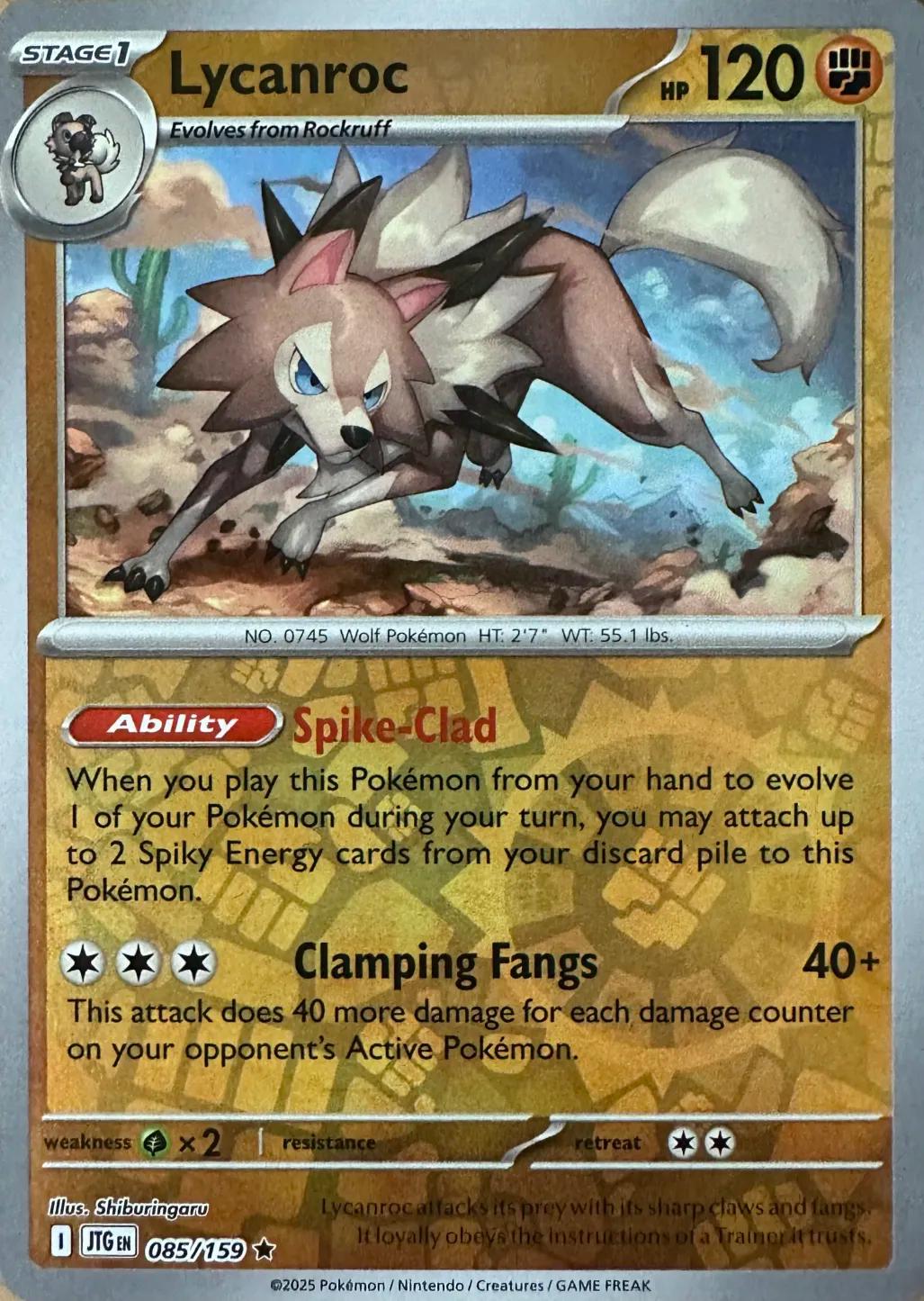 Lycanroc 85/159 Reverse Holo | Journey Together | Pokemon Card