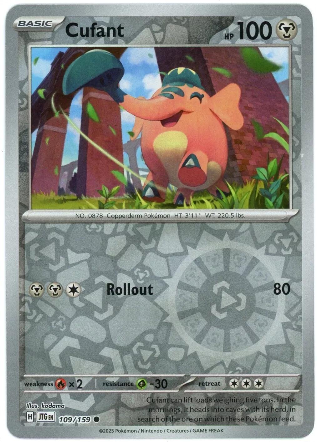 Cufant 109/159 Reverse Holo | Journey Together | Pokemon Card