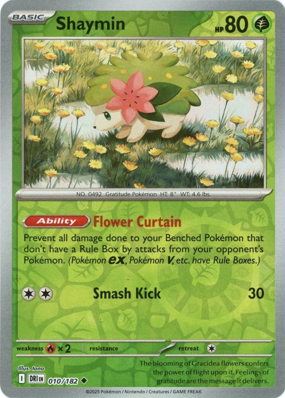 Shaymin 10/182 Reverse Holo | Destined Rivals | Pokemon Card