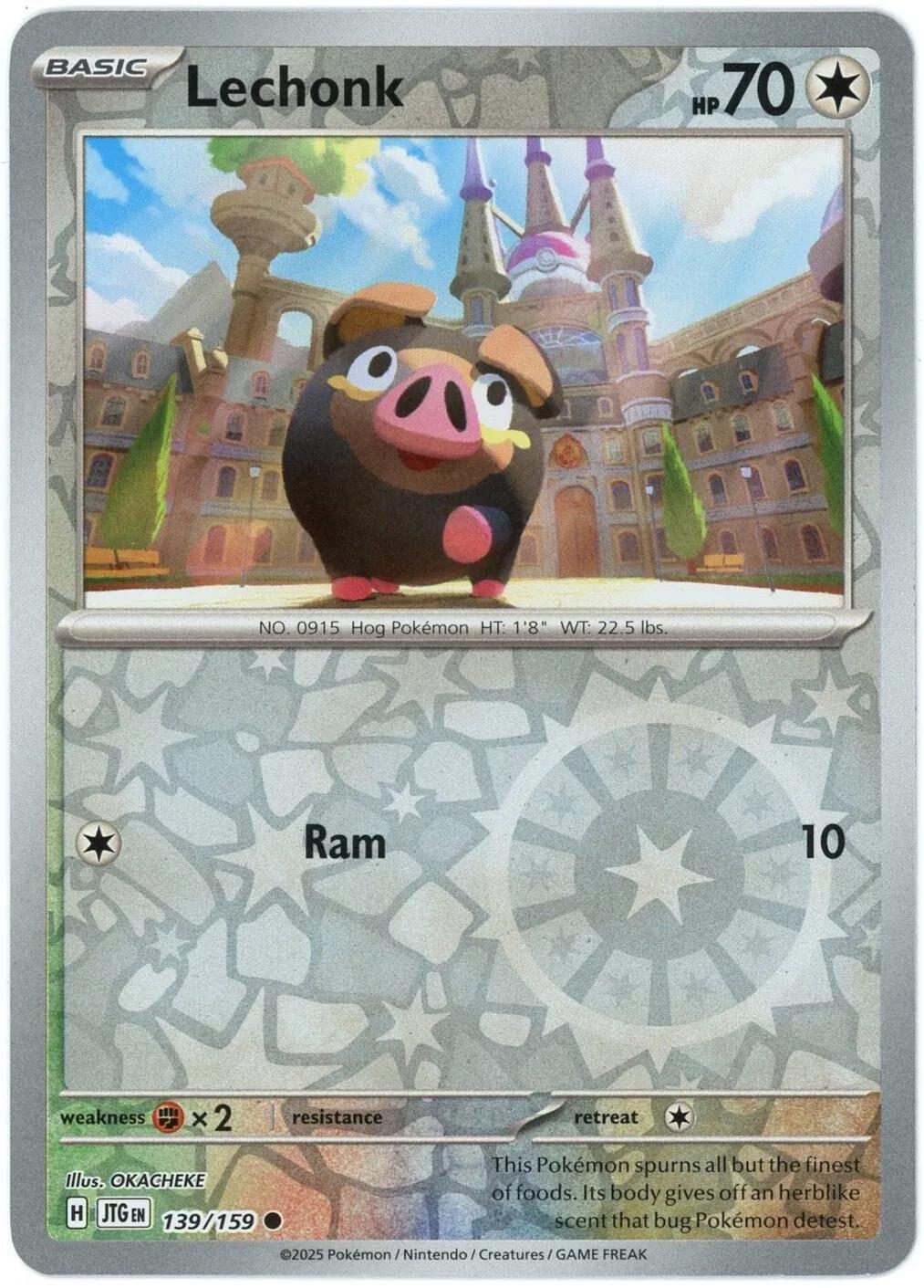 Lechonk 139/159 Reverse Holo | Journey Together | Pokemon Card