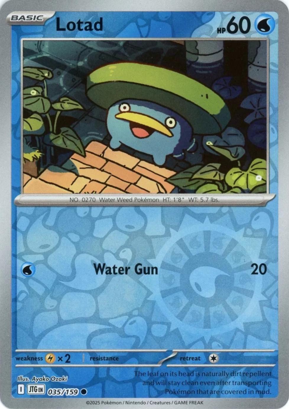 Lotad 35/159 Reverse Holo | Journey Together | Pokemon Card