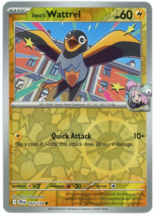 Iono's Wattrel 54/159 Reverse Holo | Journey Together | Pokemon Card