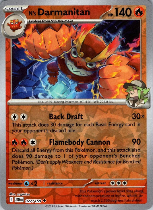 N's Darmanitan 27/159 Reverse Holo | Journey Together | Pokemon Card