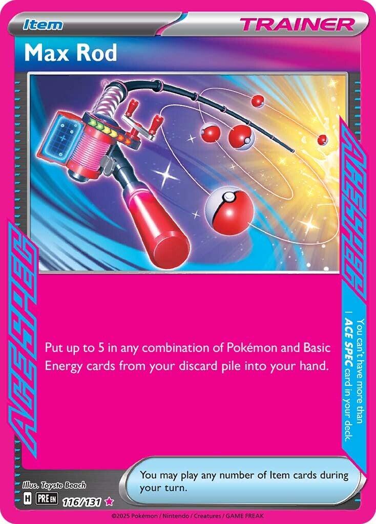 Max Rod 116/131 Reverse Holo | Prismatic Evolutions | Pokemon Card