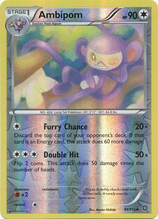 Ambipom 91/114 Reverse Holo | Steam Siege | Pokemon Card
