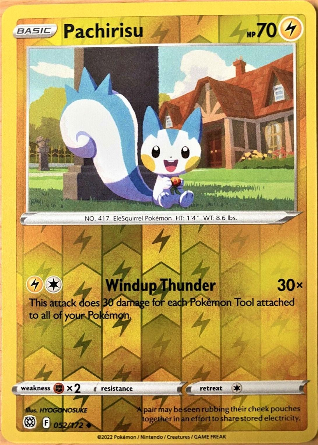 Pachirisu 52/172 Reverse Holo | Brilliant Stars | Pokemon Card