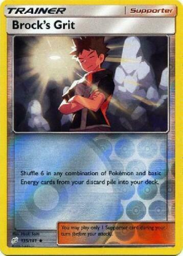 Brock's Grit 135/181 Reverse Holo | Team Up | Pokemon Card