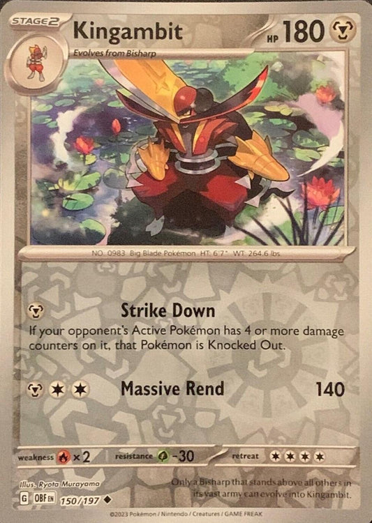 Kingambit 150/197 Reverse Holo | Obsidian Flames | Pokemon Card
