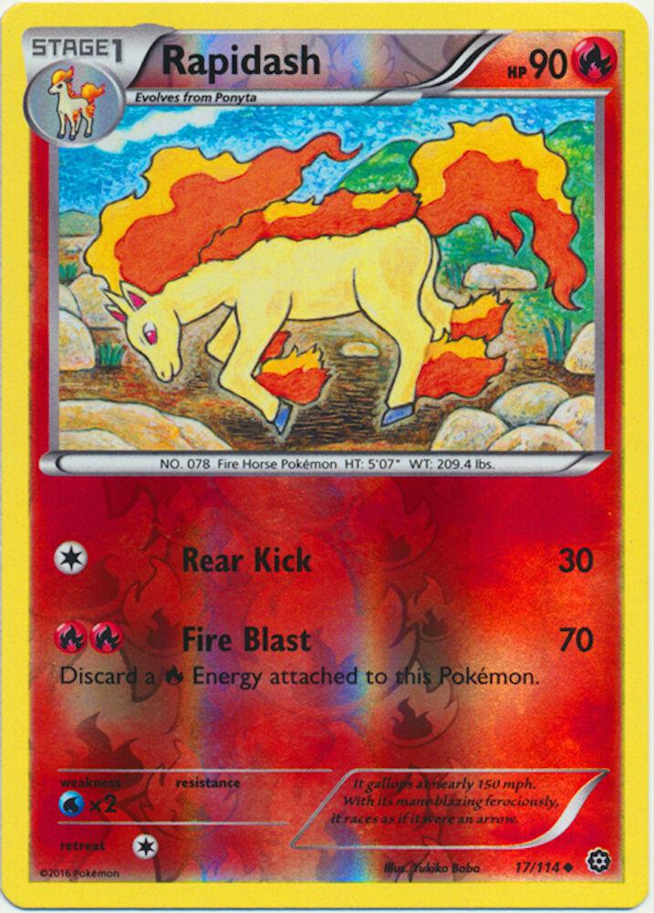 Rapidash 17/114 Reverse Holo | Steam Siege | Pokemon Card