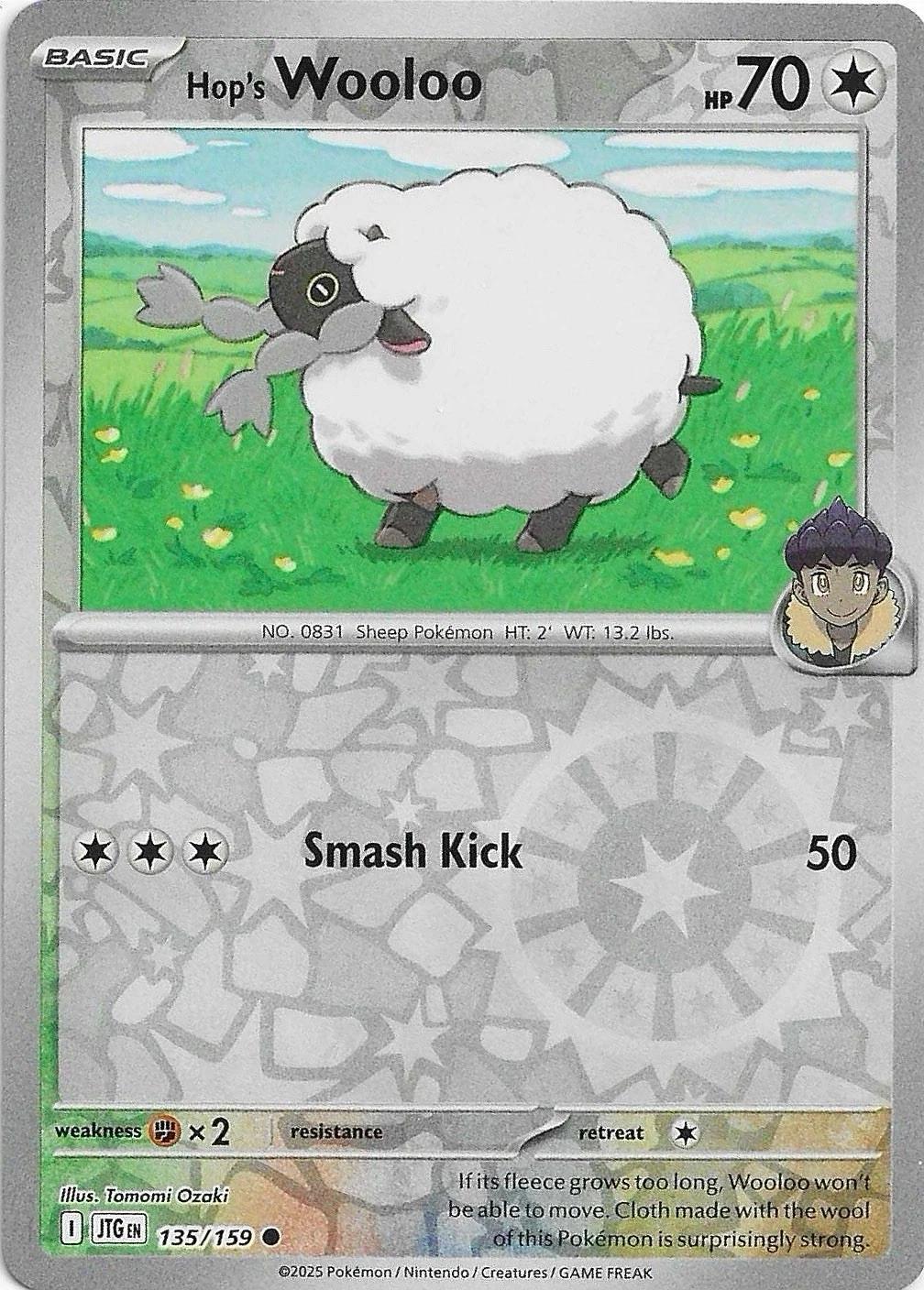 Hop's Wooloo 135/159 Reverse Holo | Journey Together | Pokemon Card