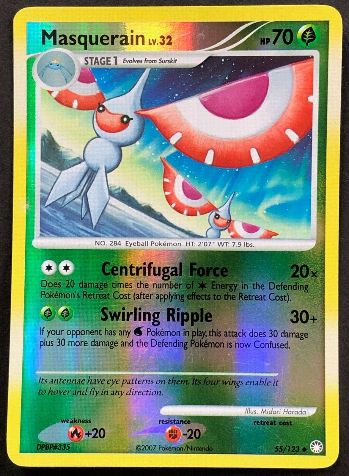 Masquerain 55/123 Reverse Holo | Mysterious Treasures | Pokemon Card