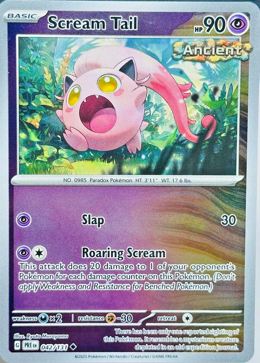 Scream Tail 42/131 Reverse Holo | Prismatic Evolutions | Pokemon Card
